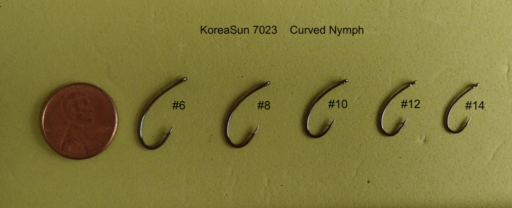 New KoreaSun Curved Nymph Hook, More sizes of Trout & Small Jig Hooks $4.00/50pack