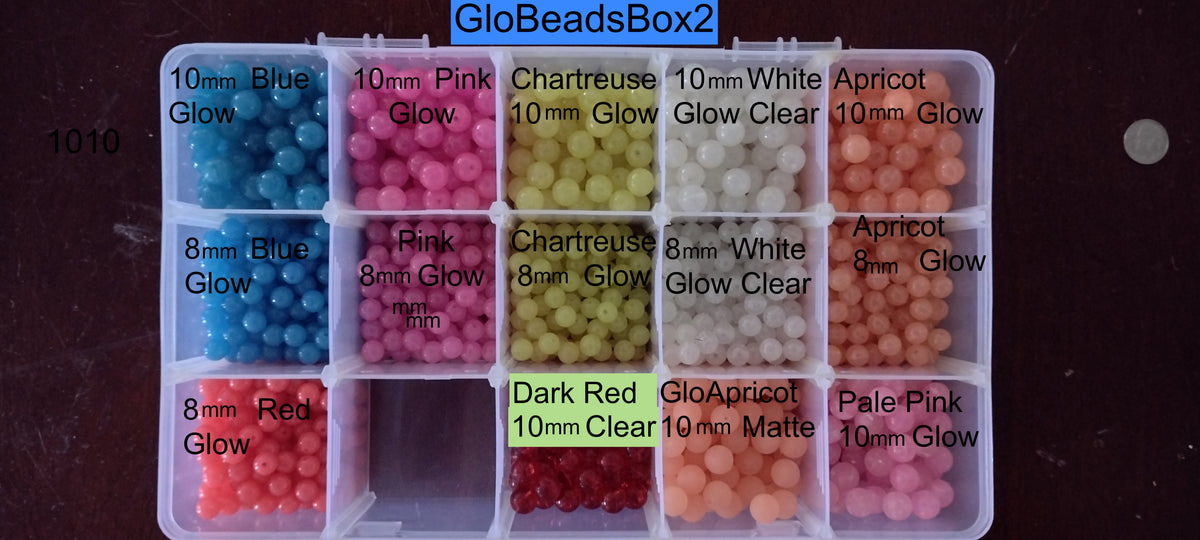 10mm & 8mm Beads: Glow, UV, Pearl, Clear, Semi Clear, Matte