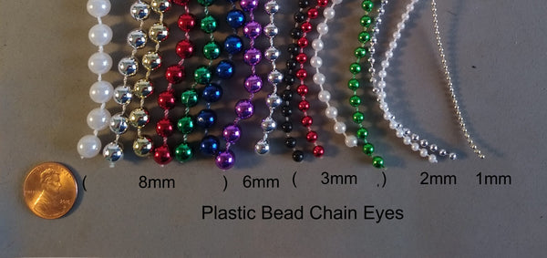 Colored Plastic Bead Chain Fly Eyes 