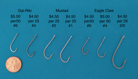 Saltwater Stainless Steel Hooks #6 to 2/0