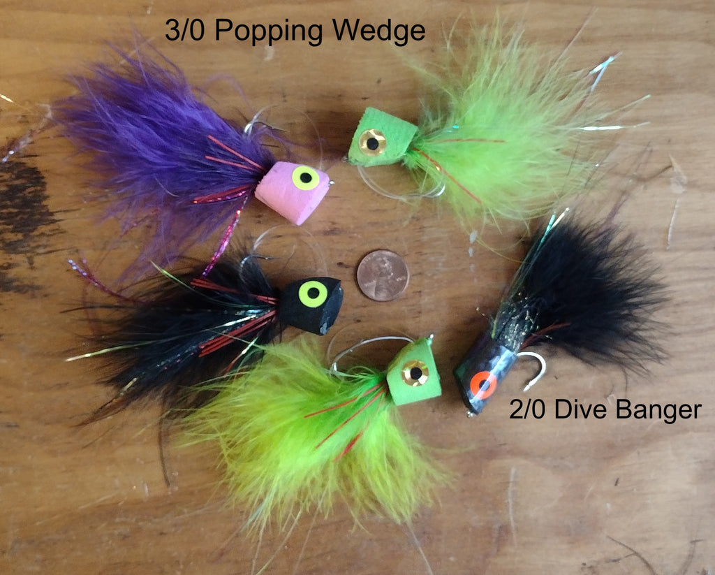 Weedless 3/0 Popping Wedge Pattern Test at Local Lake Erie connected Basss, Pike Spot