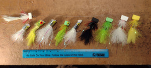 Kayak Bass Fly Patterns: HookUp Weedless, Diver, Banger Poppers, PM SGA 7/13/23