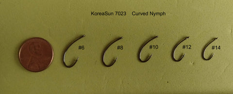 New KoreaSun Curved Nymph Hook, More sizes of Trout & Small Jig Hooks $4.00/50pack