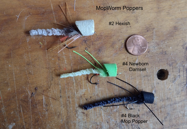 Hex & Damsel Mop Worm Poppers