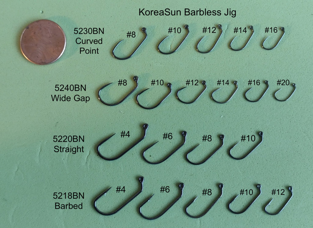 KoreaSun Barbless Jig hooks, 50pack for $5.00 – Eggman Flies