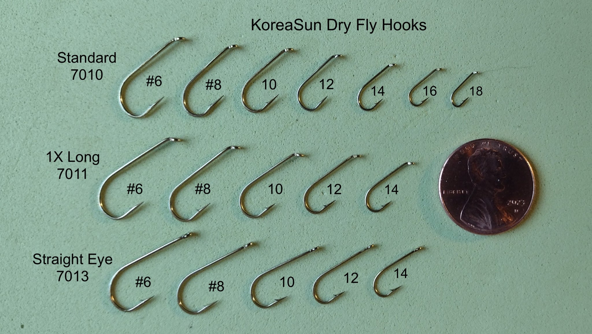 3 KoreaSun Dry Fly Hook Models Size 6 to 18
