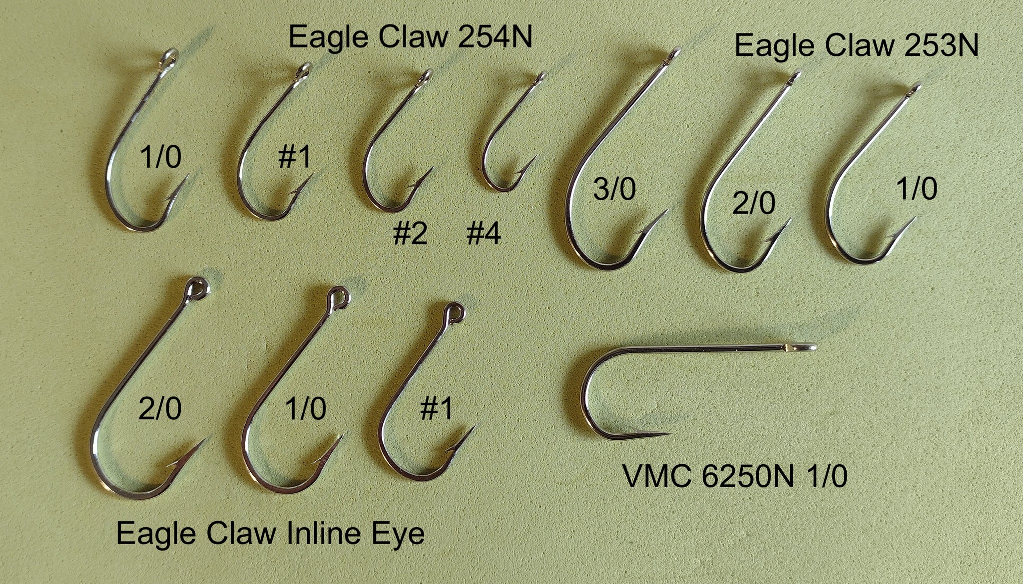 Eagle Claw 2 Size Saltwater Fishing Hooks for sale