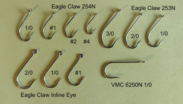 eagle claw 357 maga fishing hooks Eagle Claw Nickel straight eye hooks – Eggman Flies and Supplies