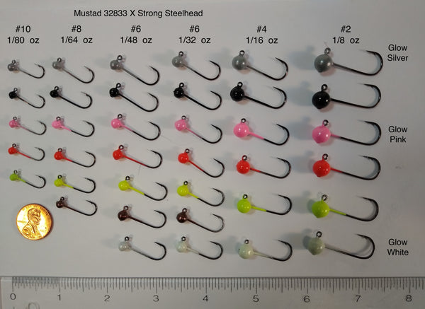 Mustad 32833 X Strong Jig Head Colors