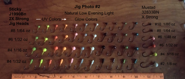 Jig Heads, UV & Glow Heads Kicking in low light