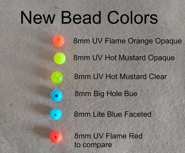 New UV 8mm Bead Colors