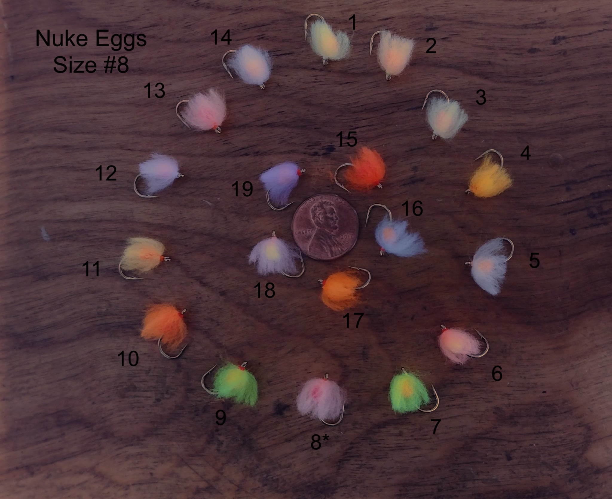 Size #8 Nuke Egg Pattern Colors