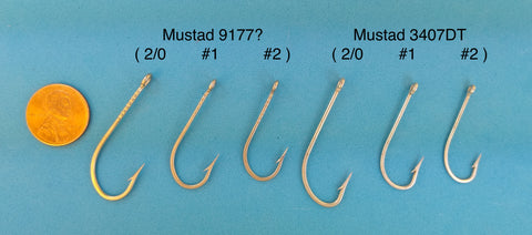 Plated Mustad XStrong Hooks #2 tp 2/0