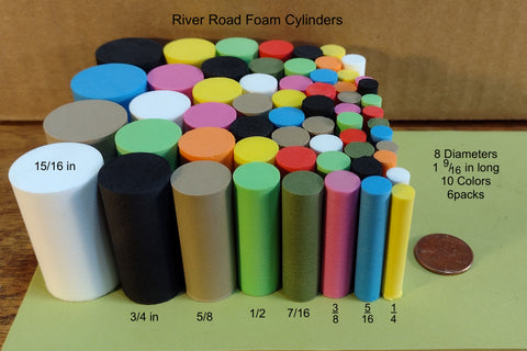 River Road Foam Cylinder 6packs all sizes