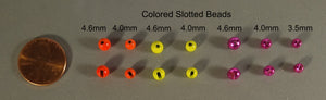 Slotted Tungsten Bead Heads Many Colors