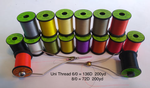 Uni 8/0 Thread Colors, 200 yards
